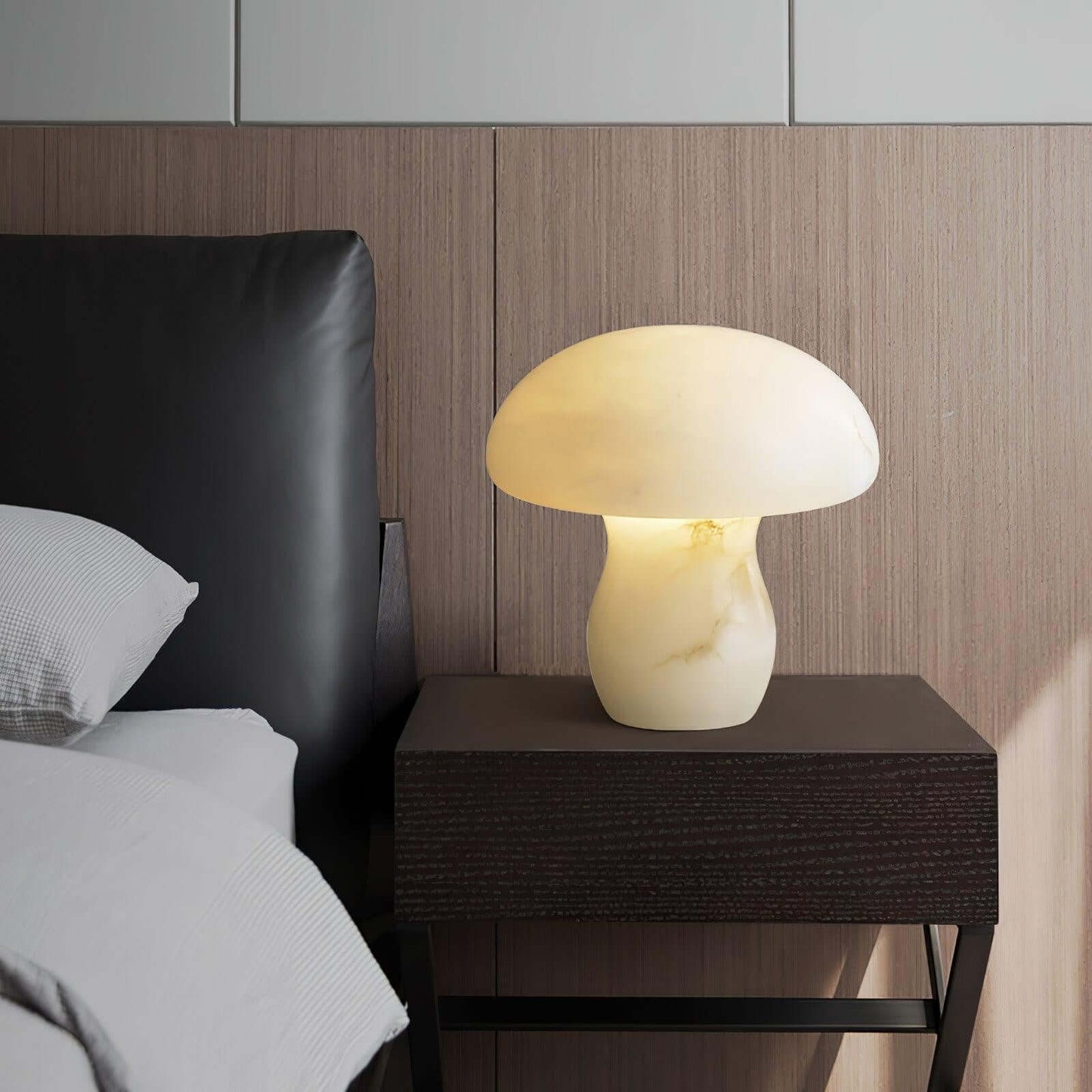 Dorqi Mushroom Table Lamp – Cute Alabaster Table Light