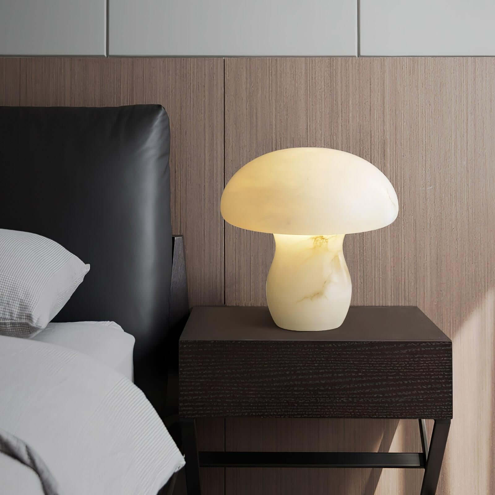 Dorqi Mushroom Table Lamp – Cute Alabaster Table Light