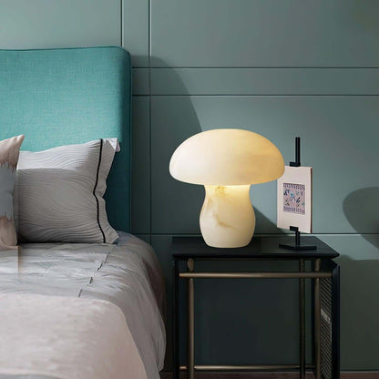 Dorqi Mushroom Table Lamp – Cute Alabaster Table Light