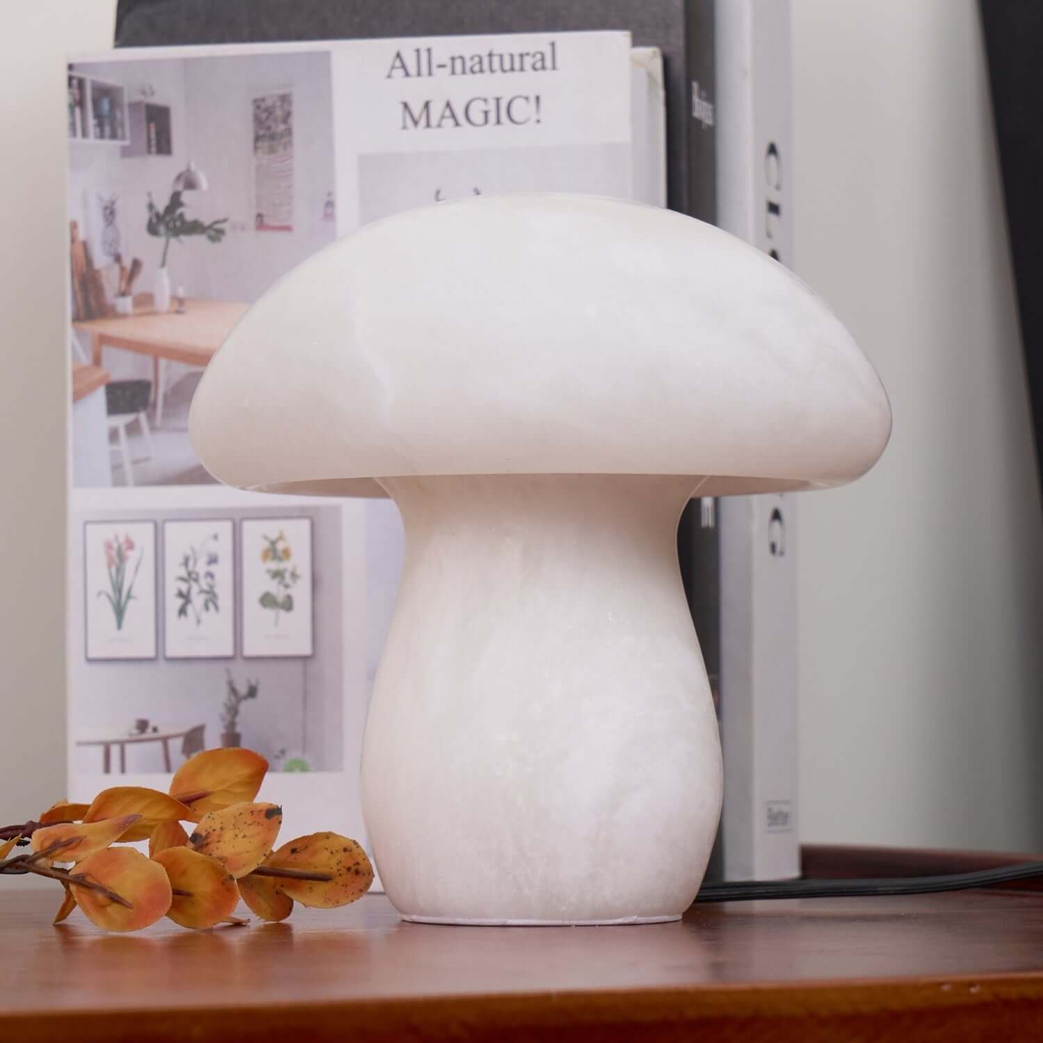Dorqi Mushroom Table Lamp – Cute Alabaster Table Light
