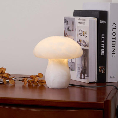 Dorqi Mushroom Table Lamp – Cute Alabaster Table Light