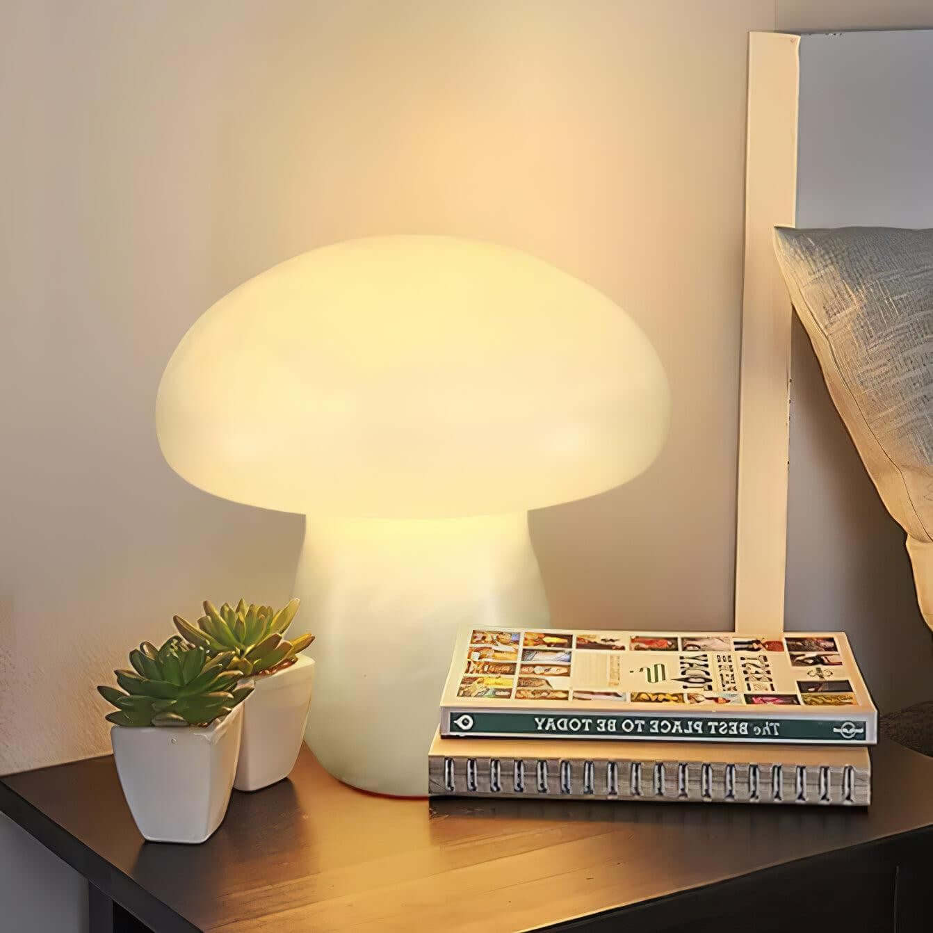 Dorqi Mushroom Table Lamp – Cute Alabaster Table Light