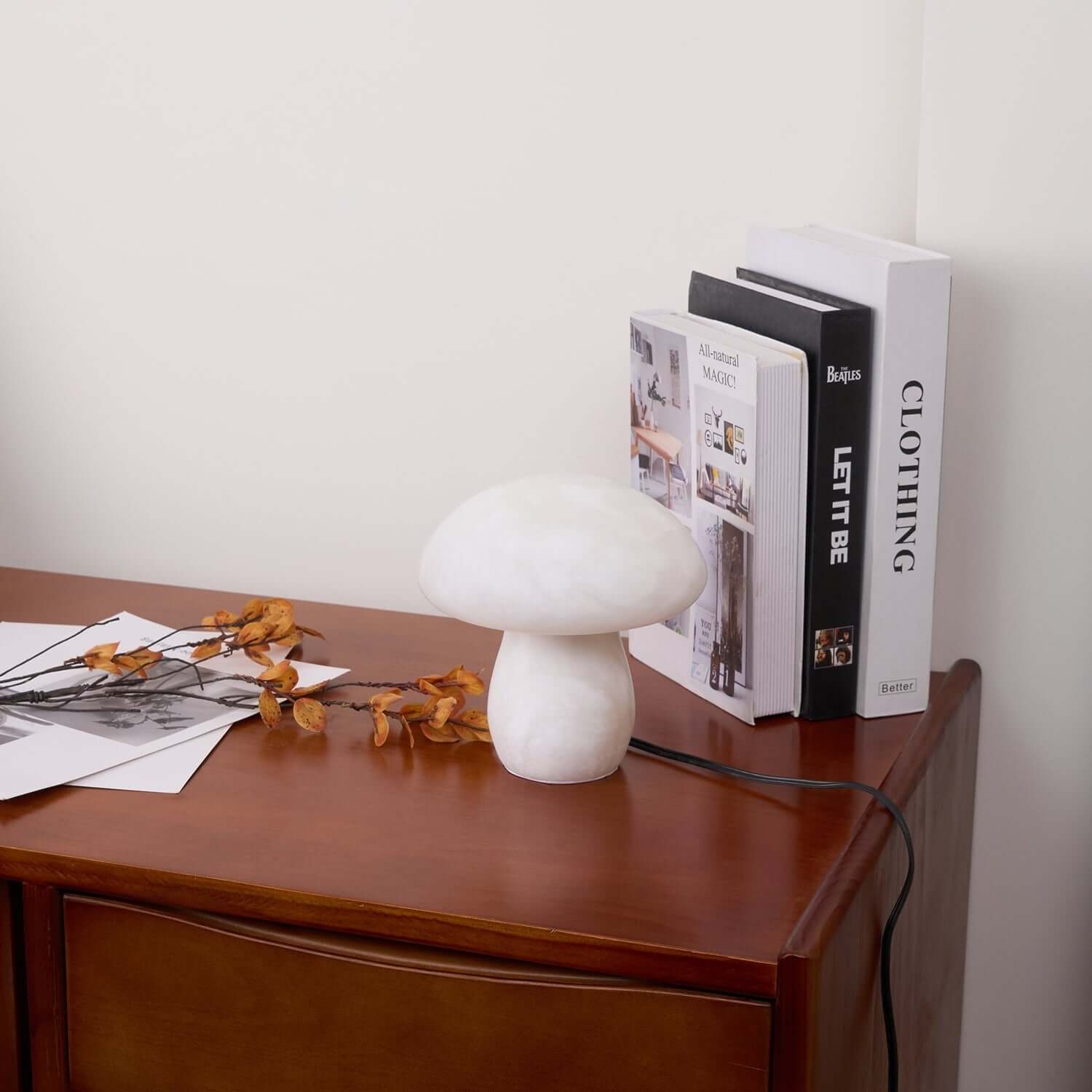 Dorqi Mushroom Table Lamp – Cute Alabaster Table Light