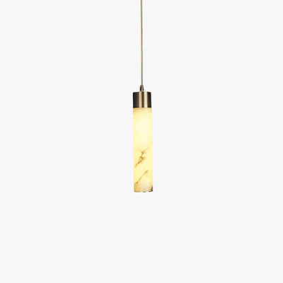Alabaster Chandelier Over Dining Table - Scandinavian Dining Fixtures