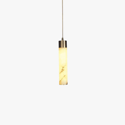 Alabaster Chandelier Over Dining Table - Scandinavian Dining Fixtures