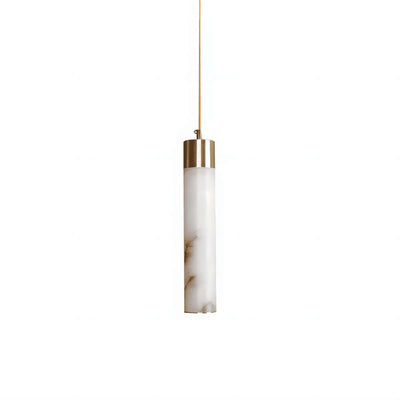 Alabaster Chandelier Over Dining Table - Scandinavian Dining Fixtures