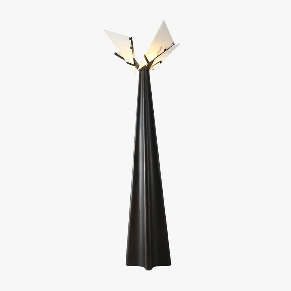 Lirona Floor Lamp - Elegant Alabaster Art Deco Floor Lamp