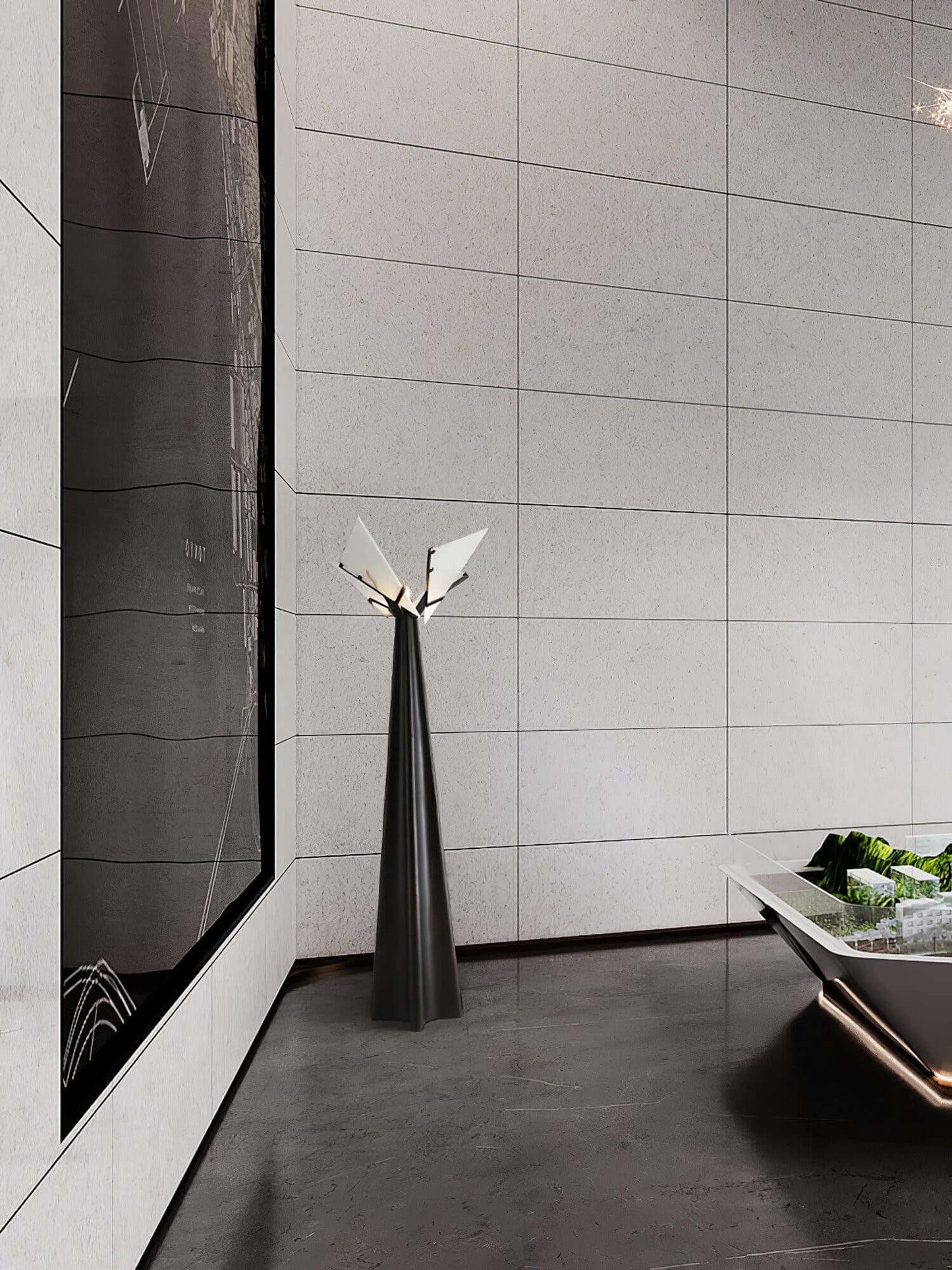 Lirona Floor Lamp - Elegant Alabaster Art Deco Floor Lamp