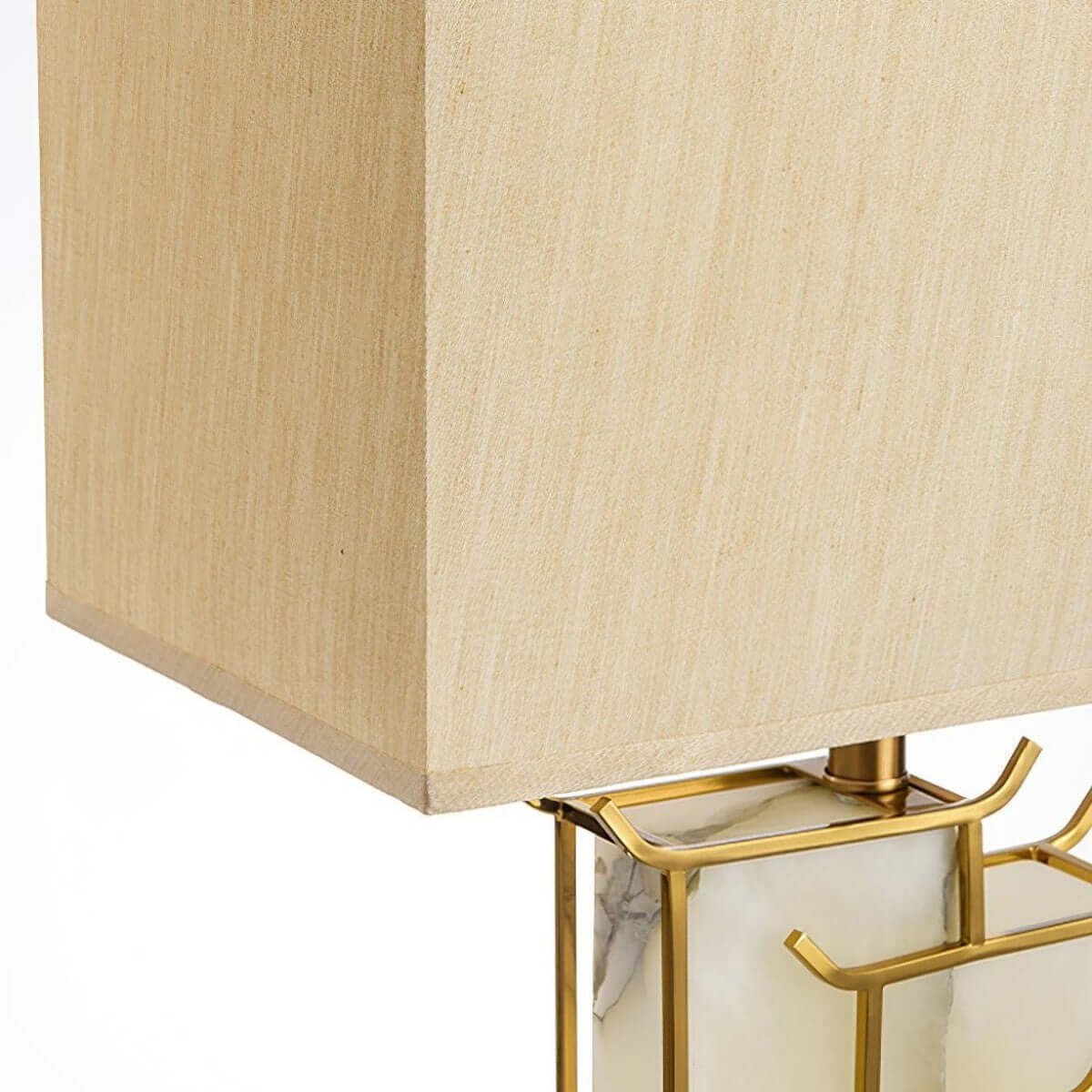 Livon Alabaster Table Lamp - Mid Century Modern Gold Table Lamp