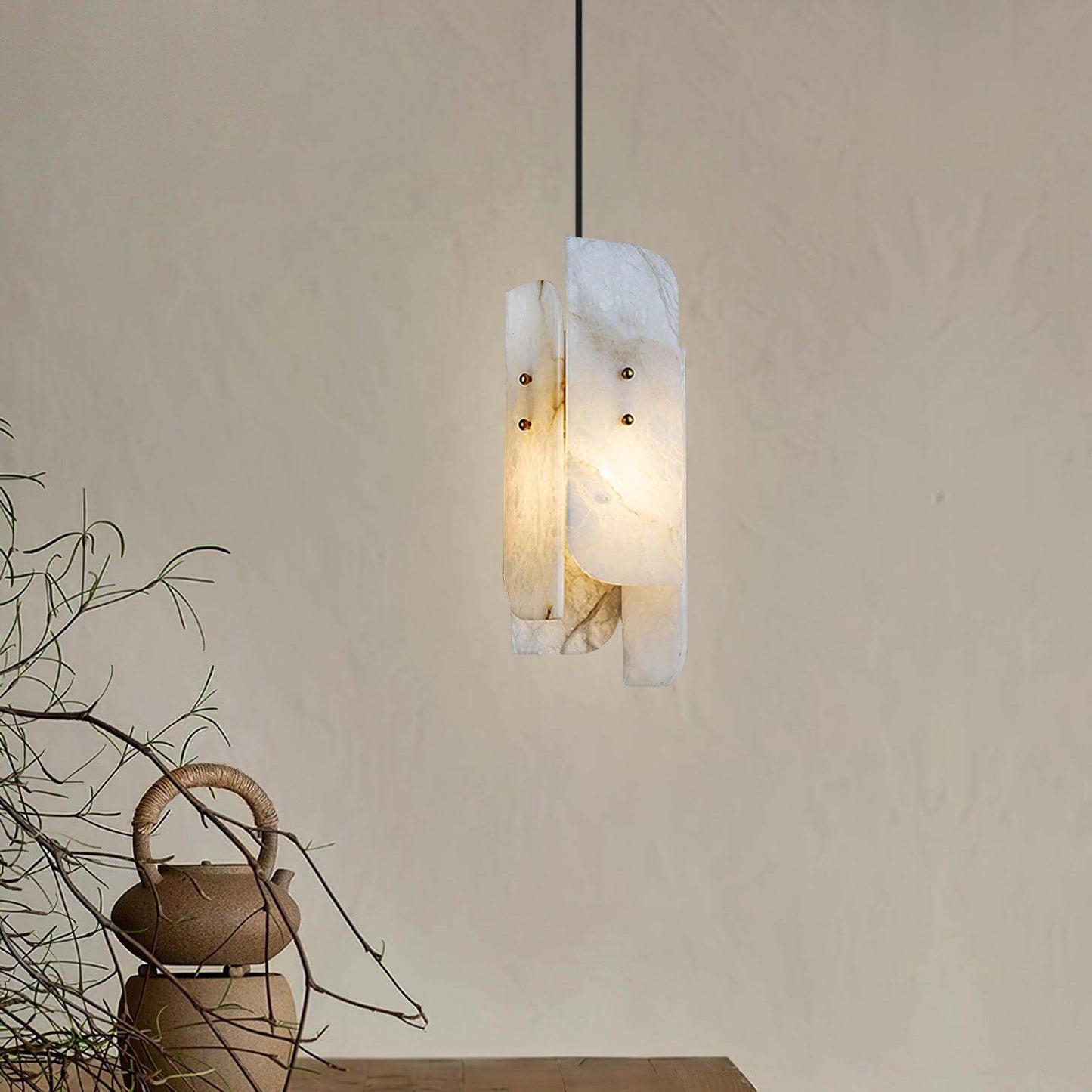 Lurex Pendant Light – Modern Bedroom Pendant Light in Brass
