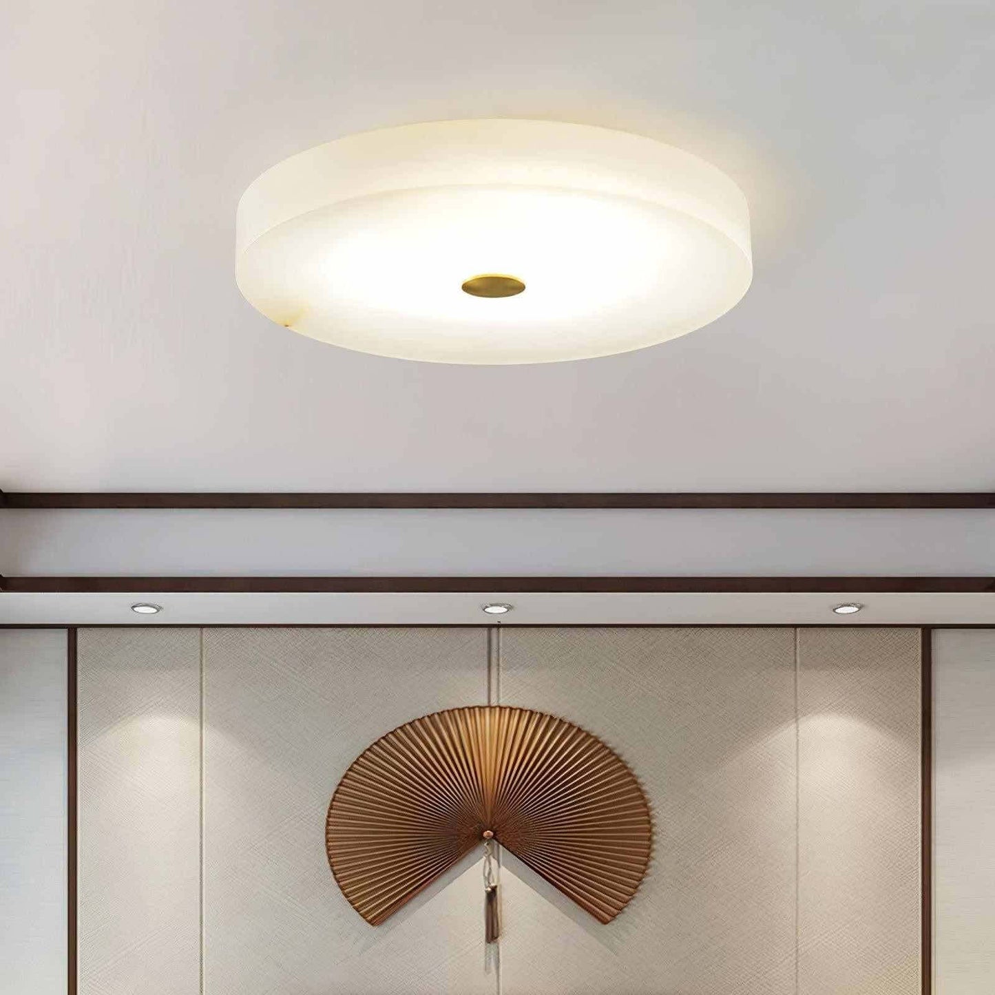 Mavora Ceiling Light – Alabaster LED Flush Mount Lighting
