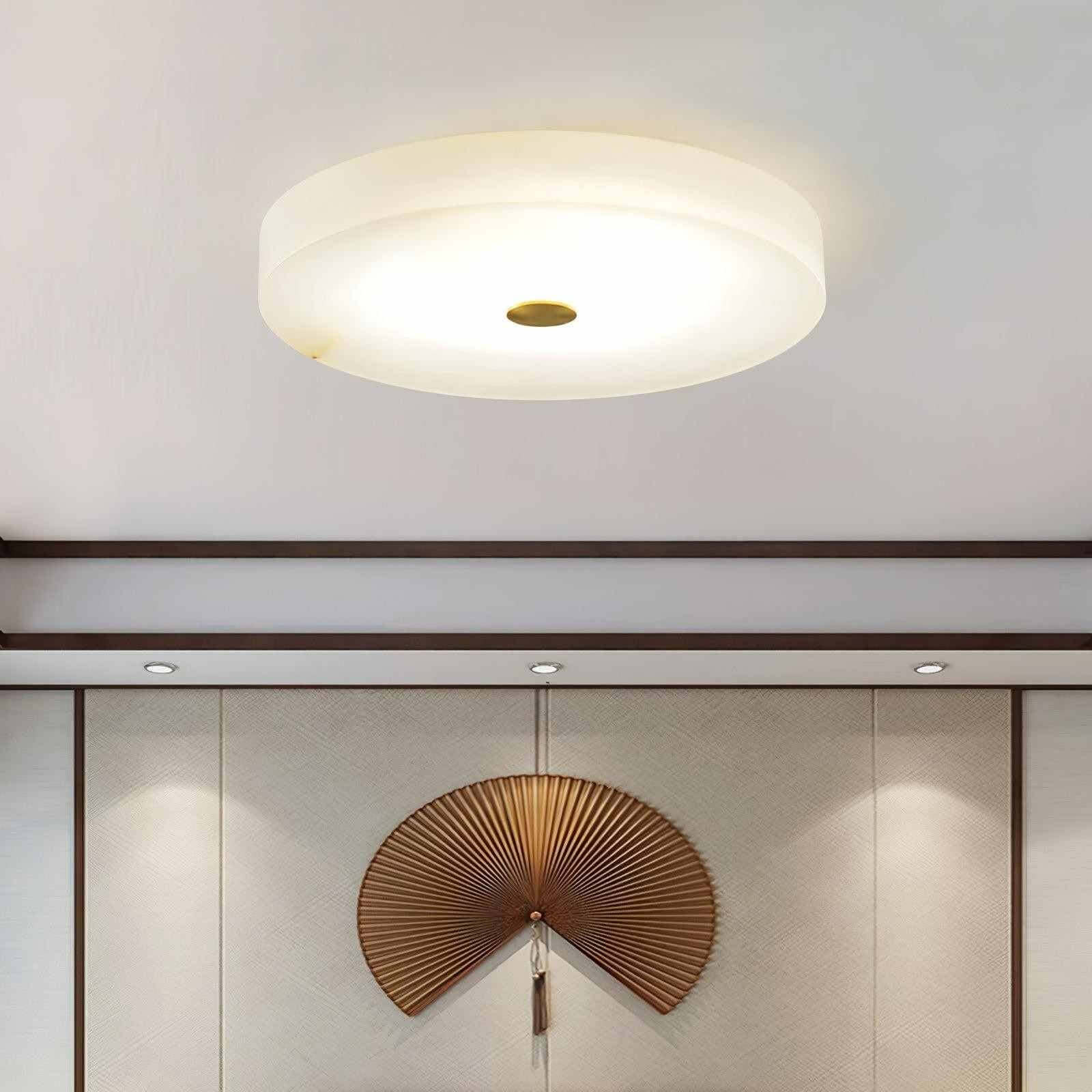Mavora Ceiling Light – Alabaster LED Flush Mount Lighting