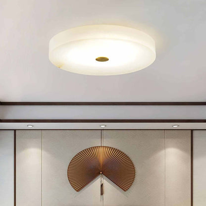 Mavora Ceiling Light – Alabaster LED Flush Mount Lighting