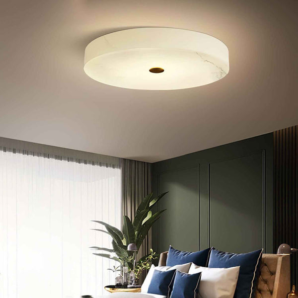 Mavora Ceiling Light – Alabaster LED Flush Mount Lighting