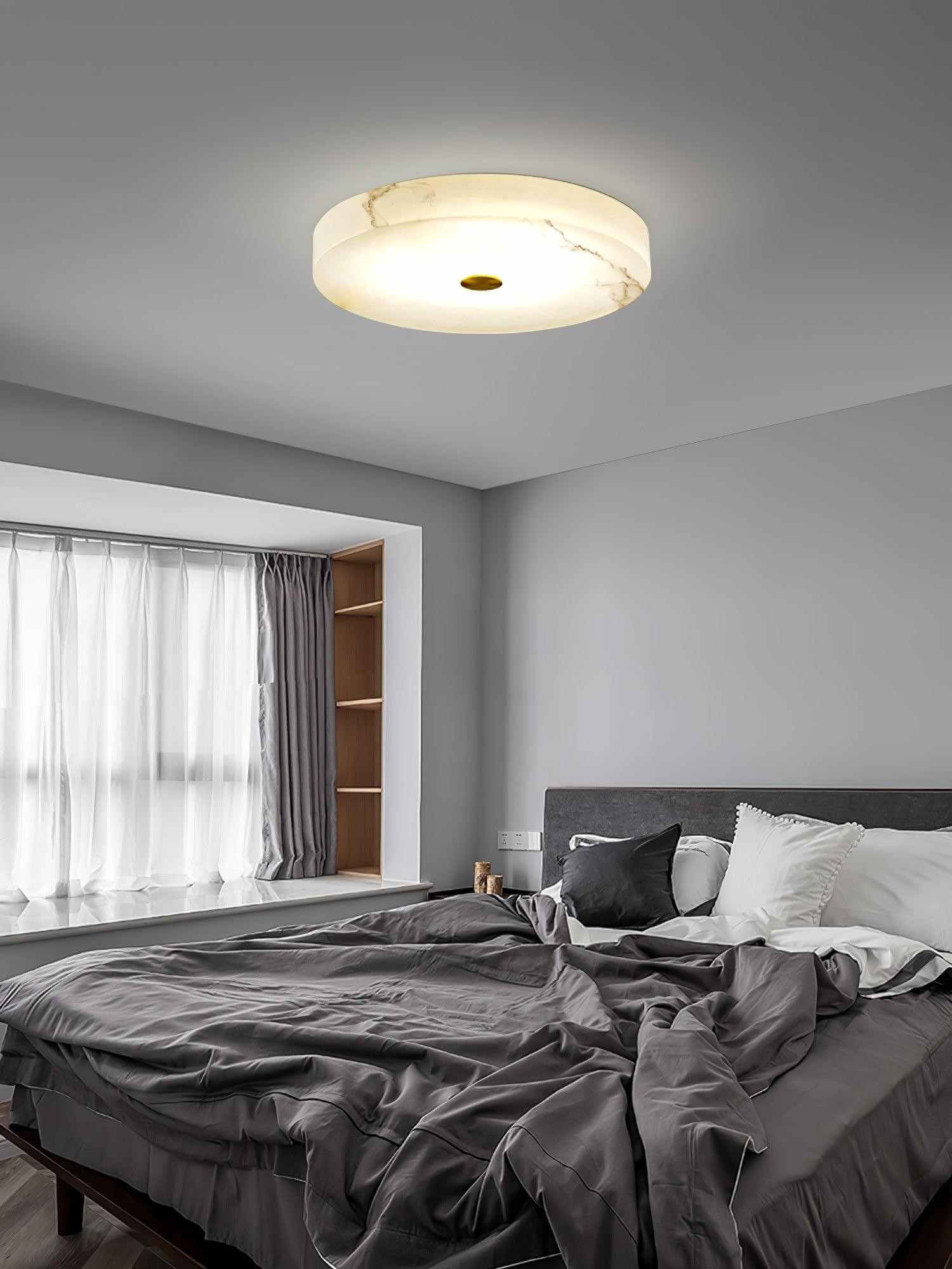 Mavora Ceiling Light – Alabaster LED Flush Mount Lighting