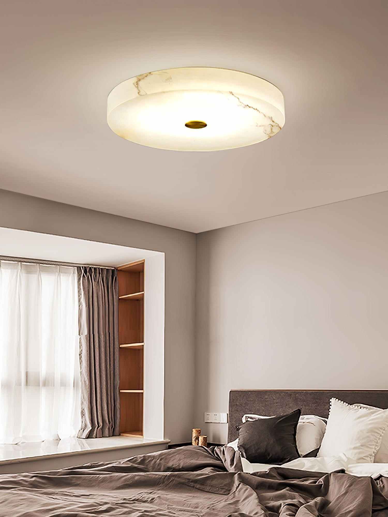 Mavora Ceiling Light – Alabaster LED Flush Mount Lighting
