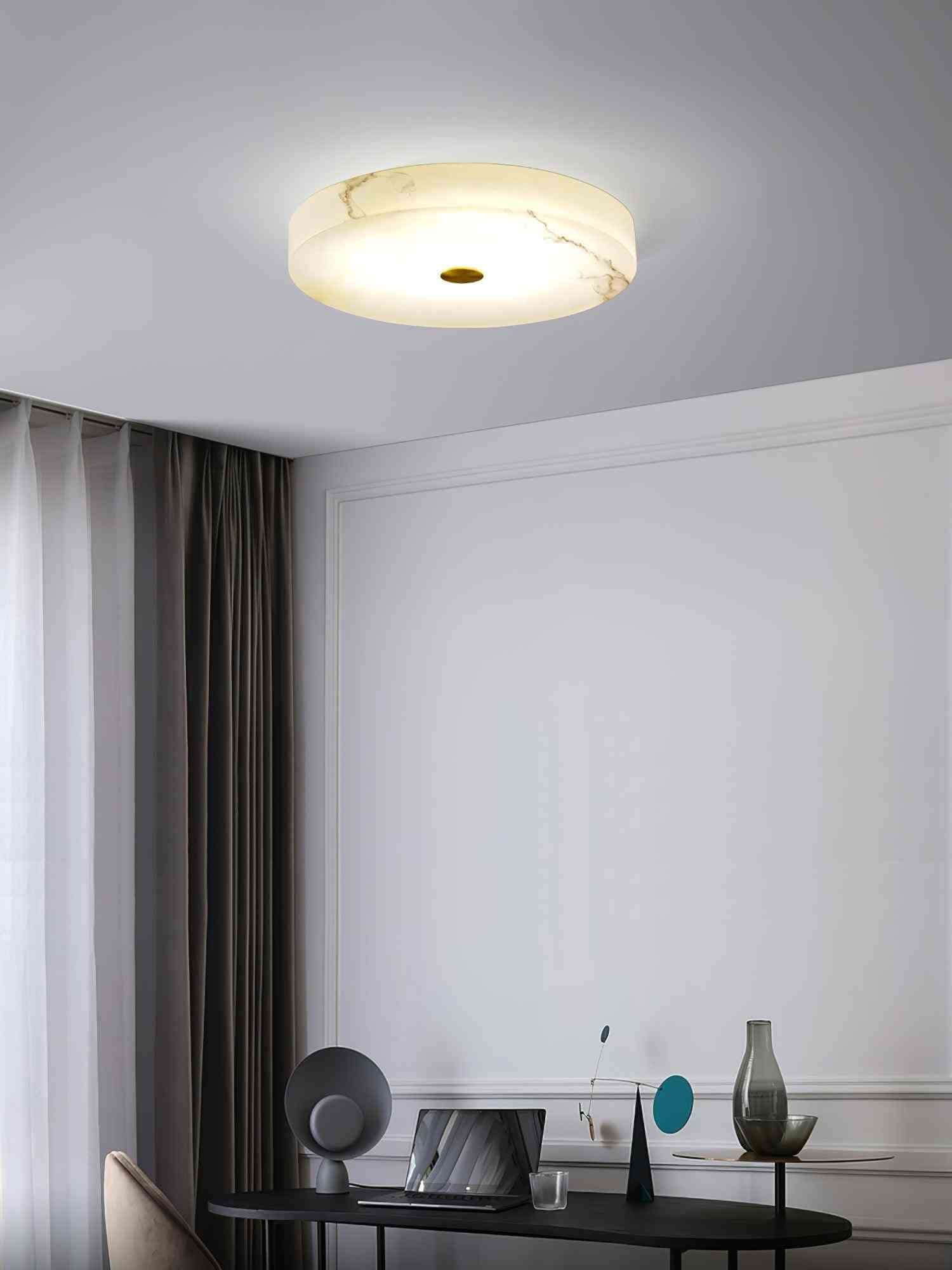 Mavora Ceiling Light – Alabaster LED Flush Mount Lighting