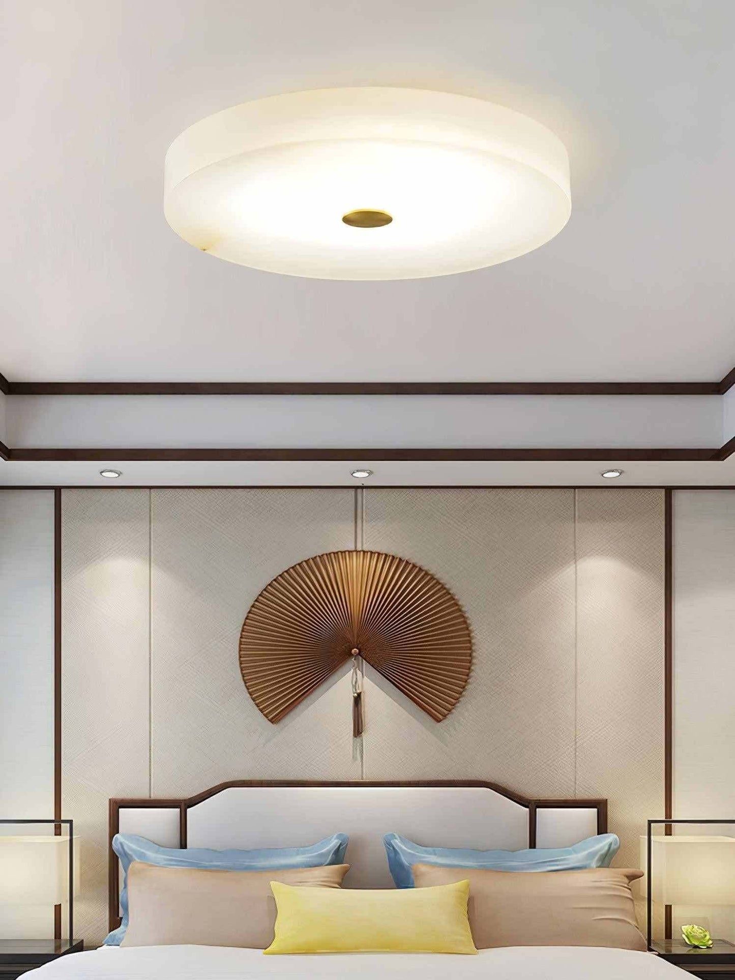 Mavora Ceiling Light – Alabaster LED Flush Mount Lighting