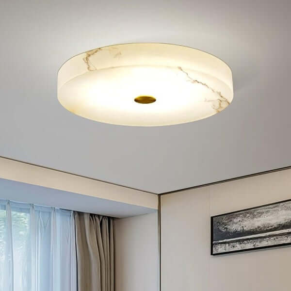 Mavora Ceiling Light – Alabaster LED Flush Mount Lighting