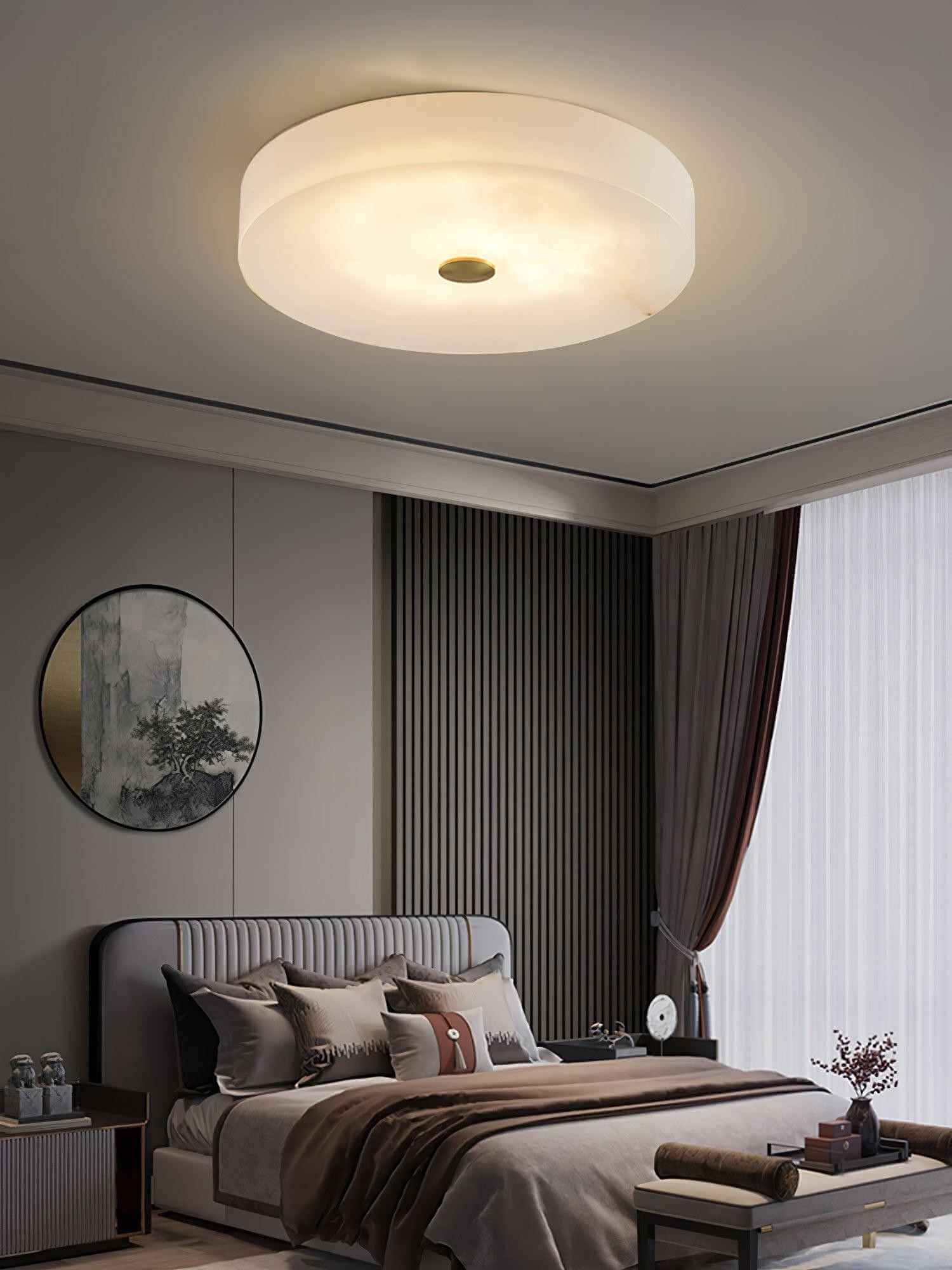 Mavora Ceiling Light – Alabaster LED Flush Mount Lighting