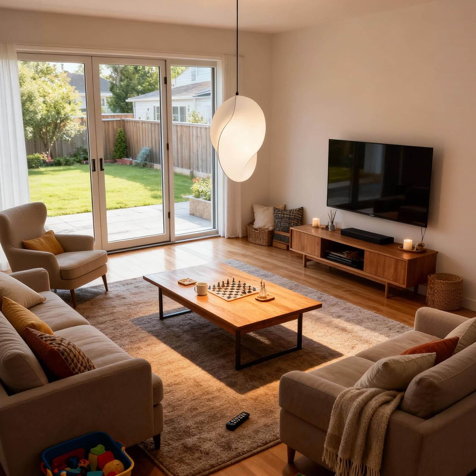 Darlio Pendant Light – Modern Hanging Light for Drawing Room