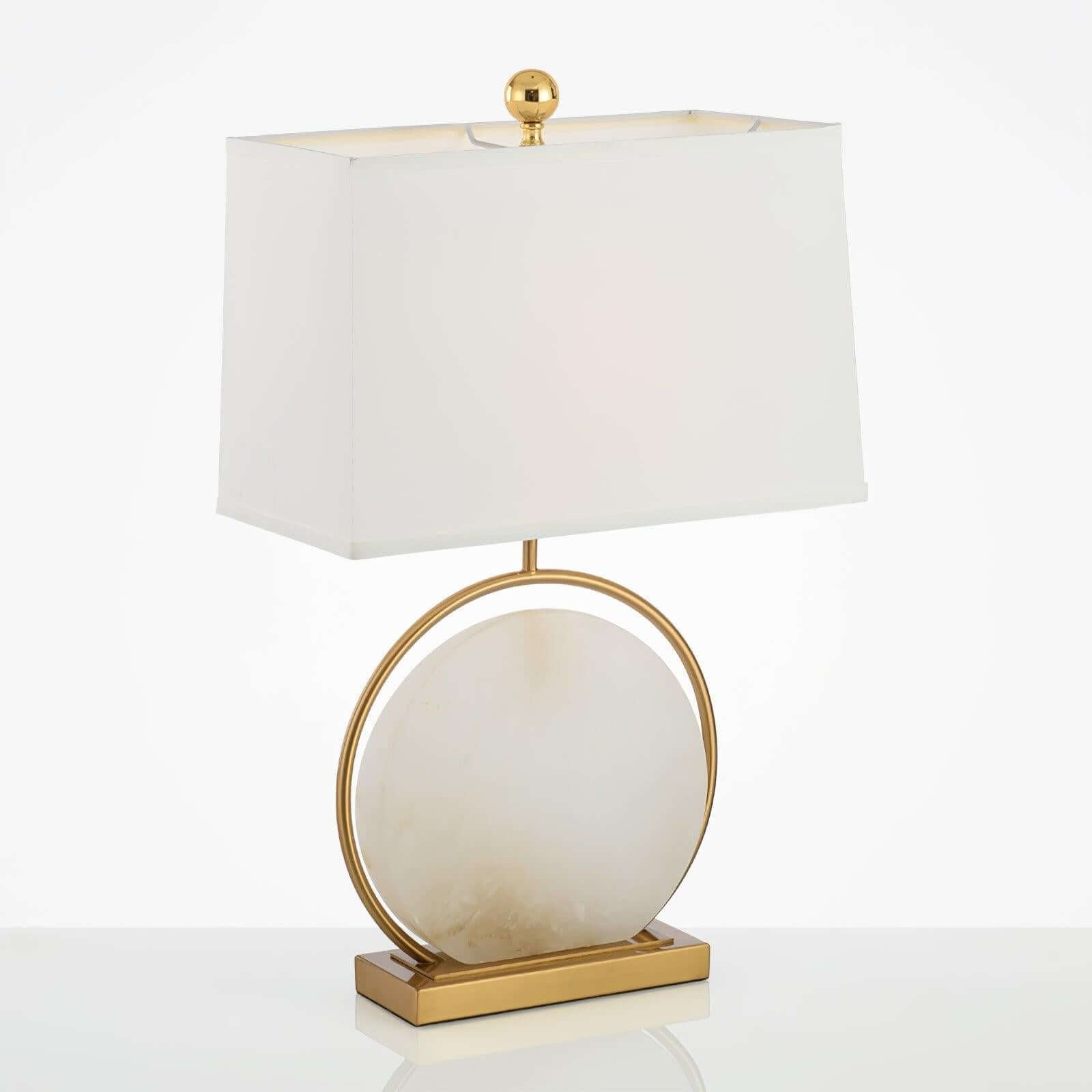 Omavi Alabaster Table Lamp – Unique Luxury Side Table Lamp