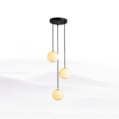 Oquven Chandelier – Alabaster Staircase Statement Light