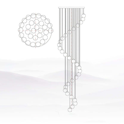 Oquven Chandelier – Alabaster Staircase Statement Light