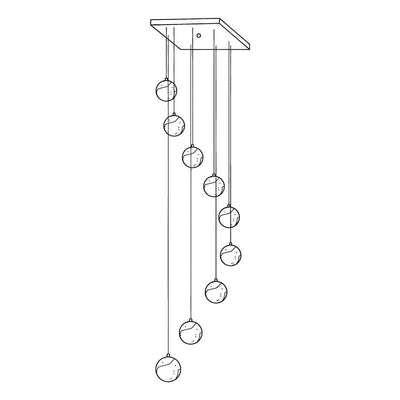 Oquven Chandelier – Alabaster Staircase Statement Light