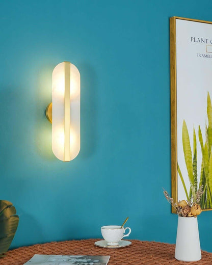 Orlen Wall Sconce – Alabaster and Brass Wall Sconce Light