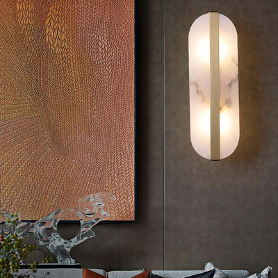Orlen Wall Sconce – Alabaster and Brass Wall Sconce Light