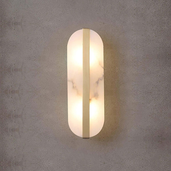 Orlen Wall Sconce – Alabaster and Brass Wall Sconce Light