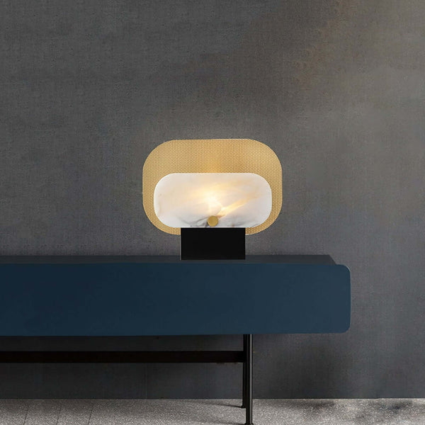 Tazro Table Lamp – Modern Alabaster Table Lamp for Home Décor