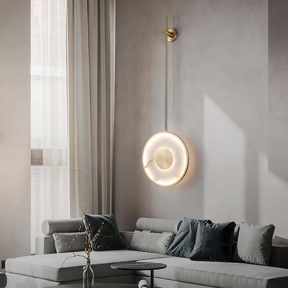 Tirun Wall Sconce – Alabaster and Brass Wall Sconce