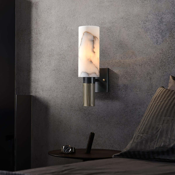 Torch Alabaster Wall Sconce