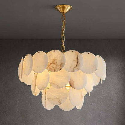 Velimo Alabaster Chandelier – Elegant Circle Chandelier