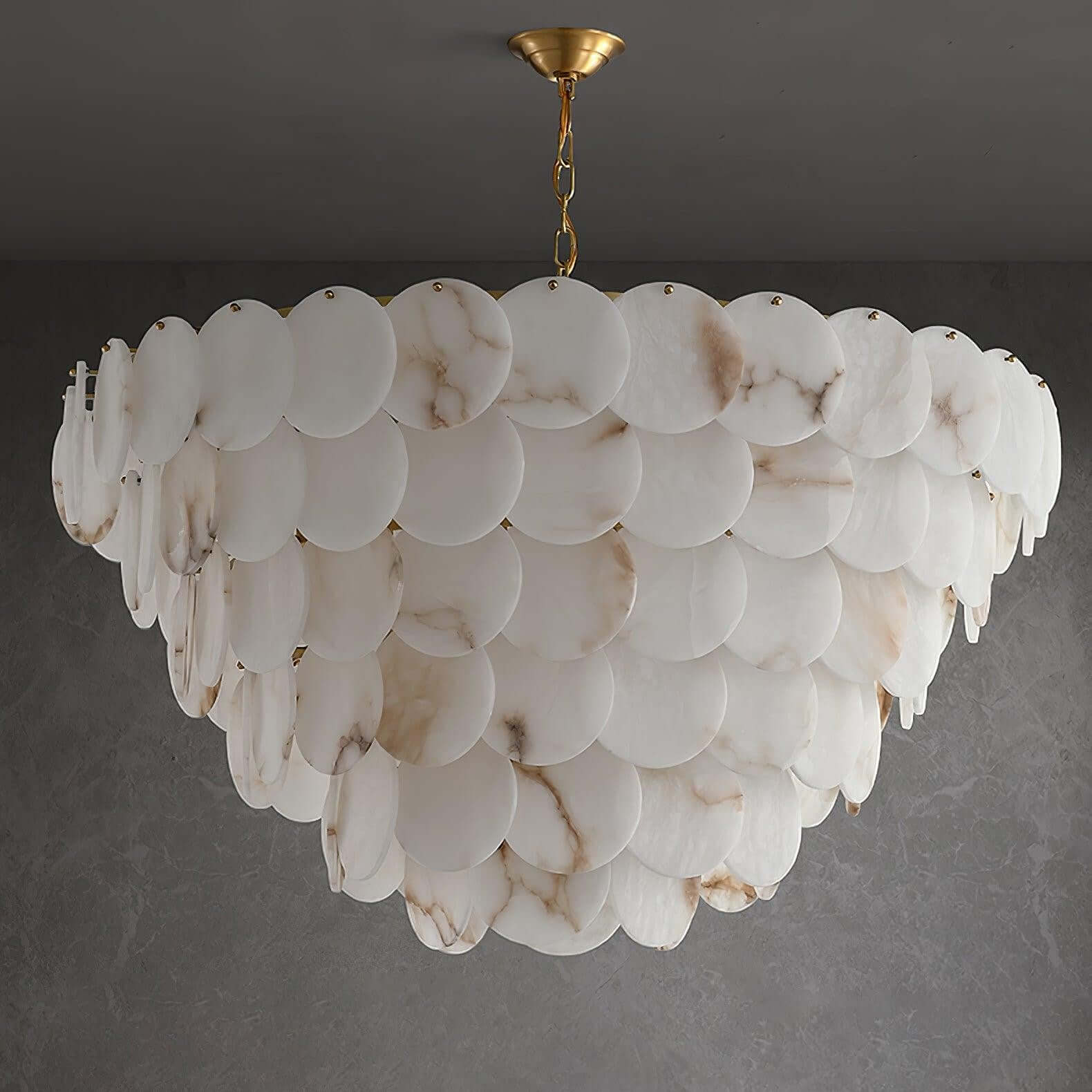 Velimo Alabaster Chandelier – Elegant Circle Chandelier