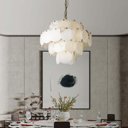 Velimo Alabaster Chandelier – Elegant Circle Chandelier