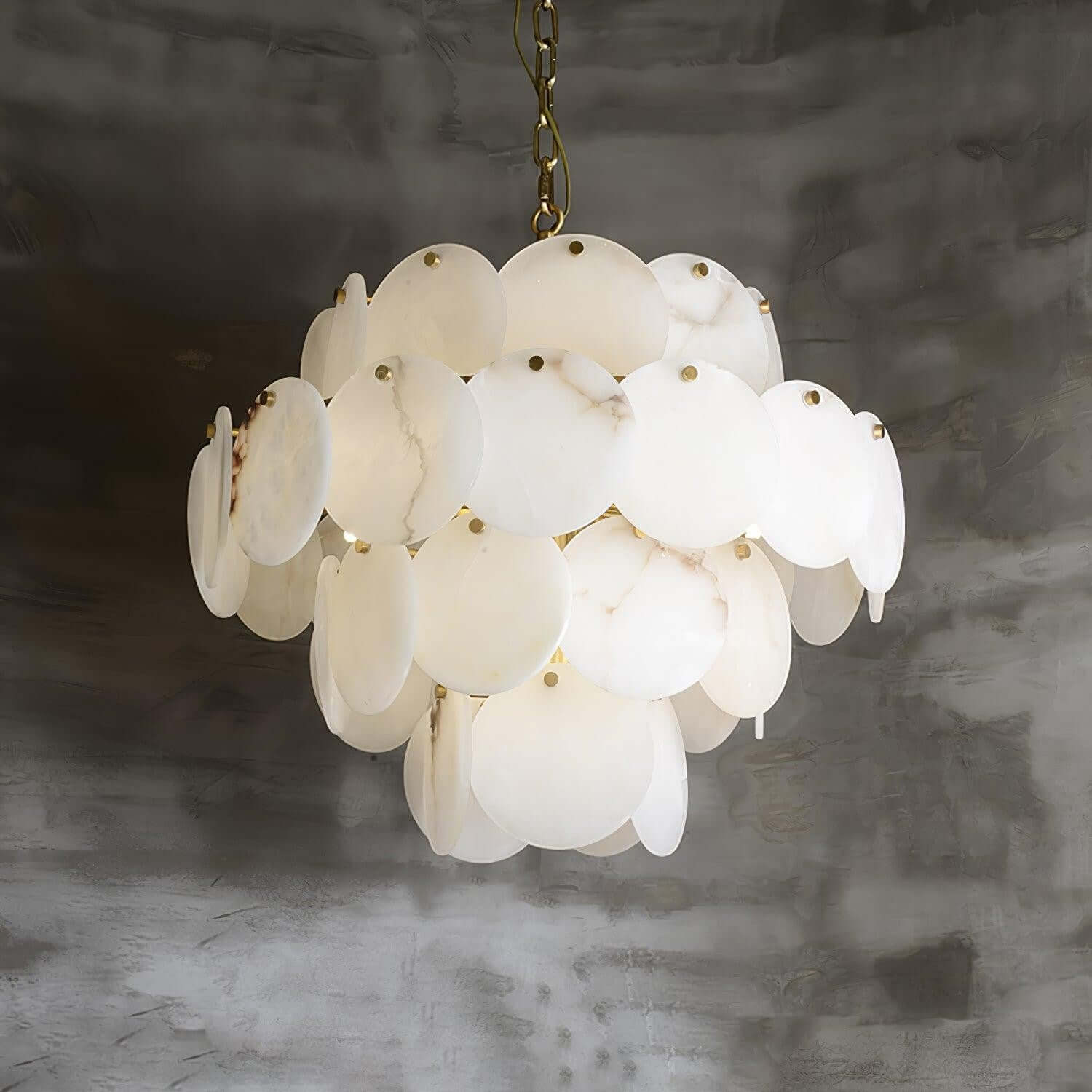 Velimo Alabaster Chandelier – Elegant Circle Chandelier