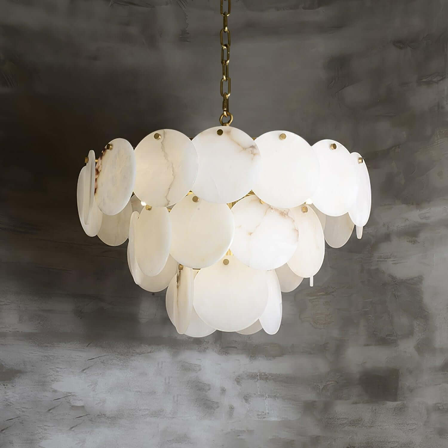 Velimo Alabaster Chandelier – Elegant Circle Chandelier