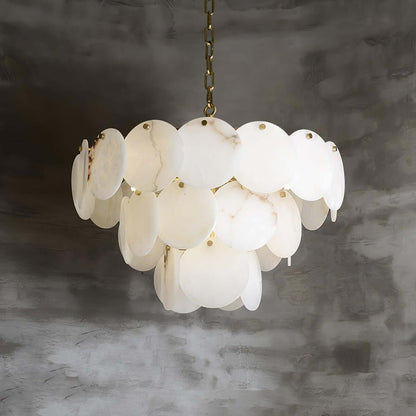 Velimo Alabaster Chandelier – Elegant Circle Chandelier