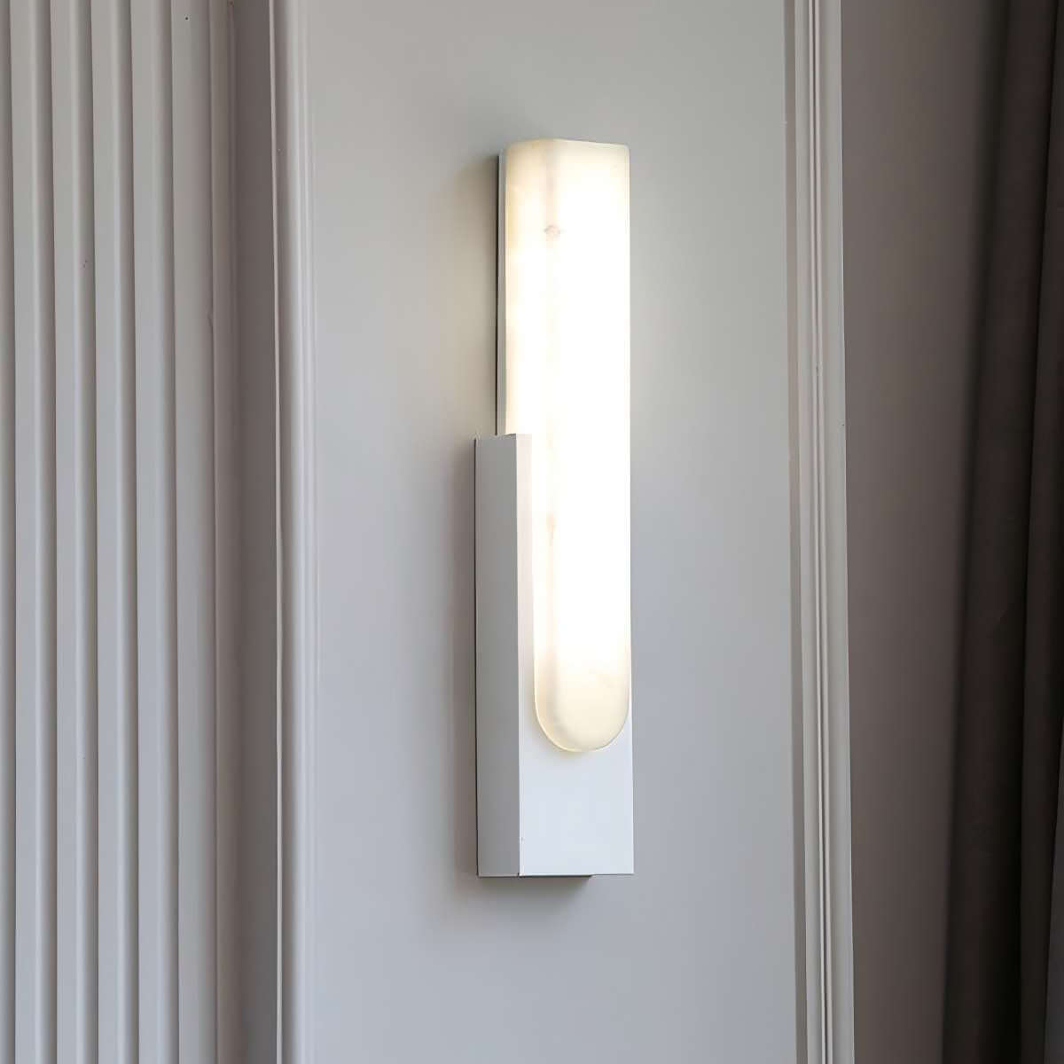 Velin Wall Sconce - Alabaster Wall Sconce for Bedroom