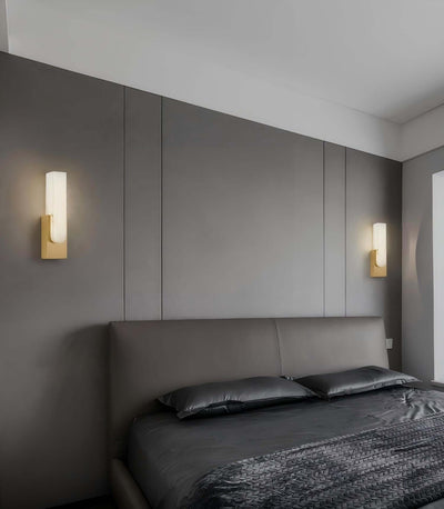 Velin Wall Sconce - Alabaster Wall Sconce for Bedroom
