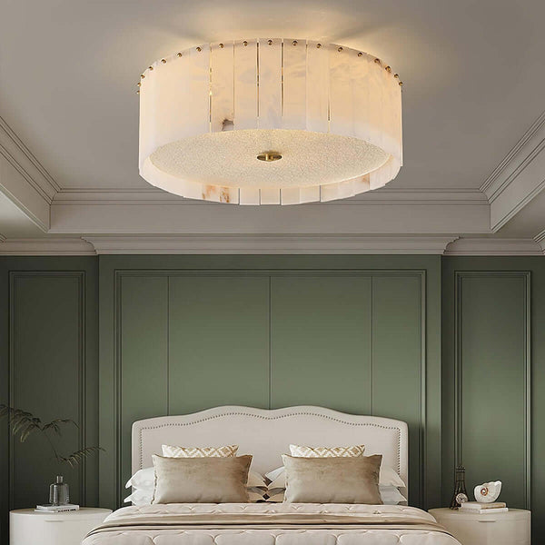 Velura Ceiling Light | Alabaster Flush Mount for Bedrooms & More