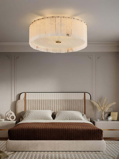 Velura Ceiling Light | Alabaster Flush Mount for Bedrooms & More