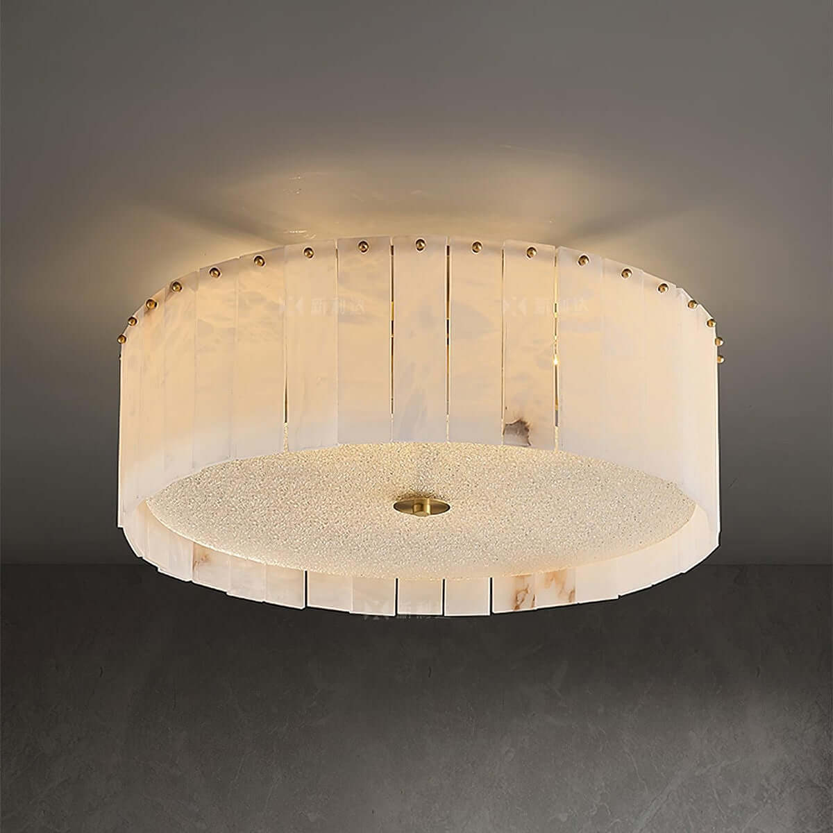Velura Ceiling Light | Alabaster Flush Mount for Bedrooms & More