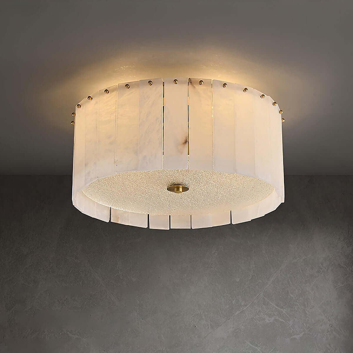 Velura Ceiling Light | Alabaster Flush Mount for Bedrooms & More