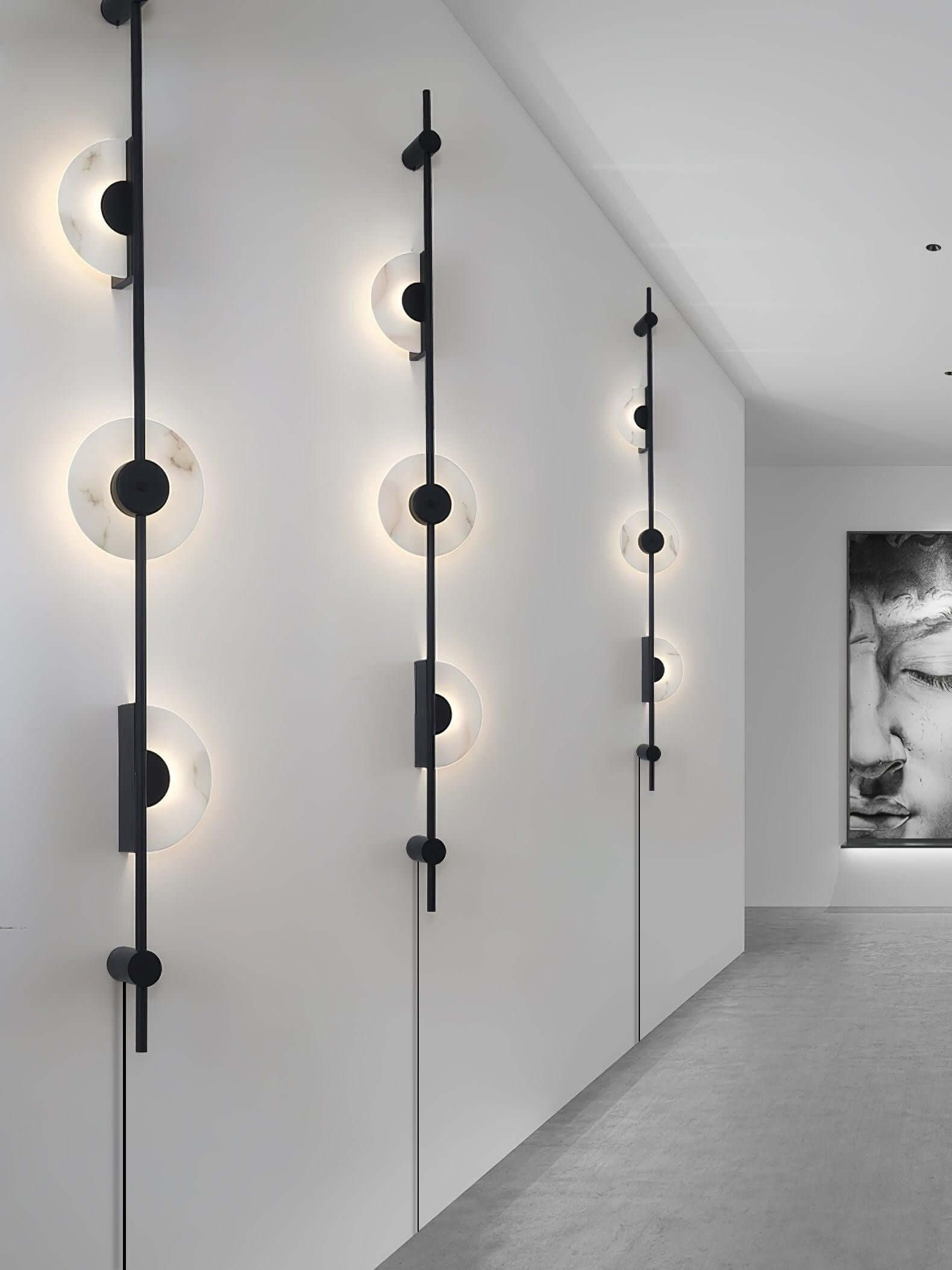 Vilun Plug Wall Sconce – Alabaster Scope, Minimalist Wall Scope