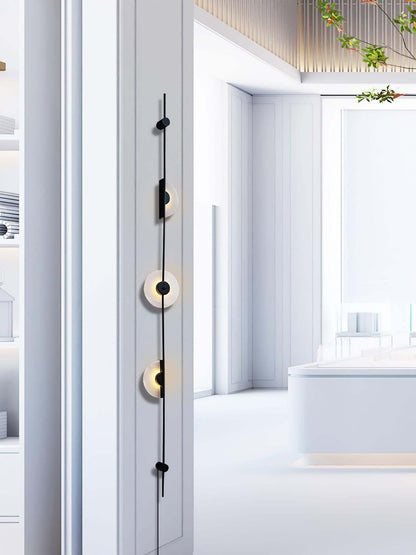 Vilun Plug Wall Sconce – Alabaster Scope, Minimalist Wall Scope
