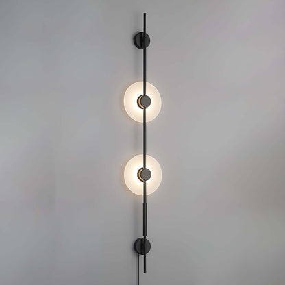 Vilun Plug Wall Sconce – Alabaster Scope, Minimalist Wall Scope